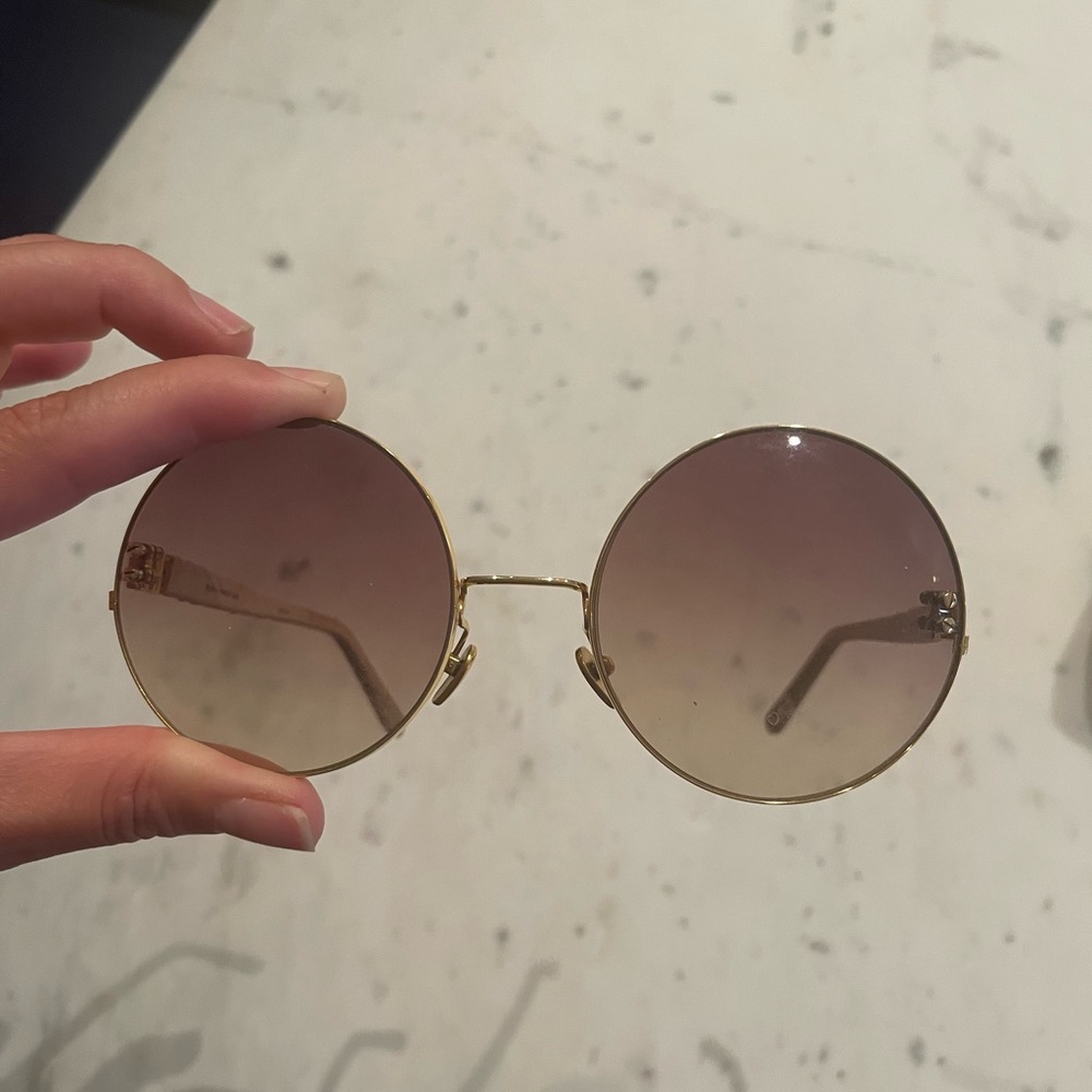 Linda Farrow Snake Leather Sunglasses